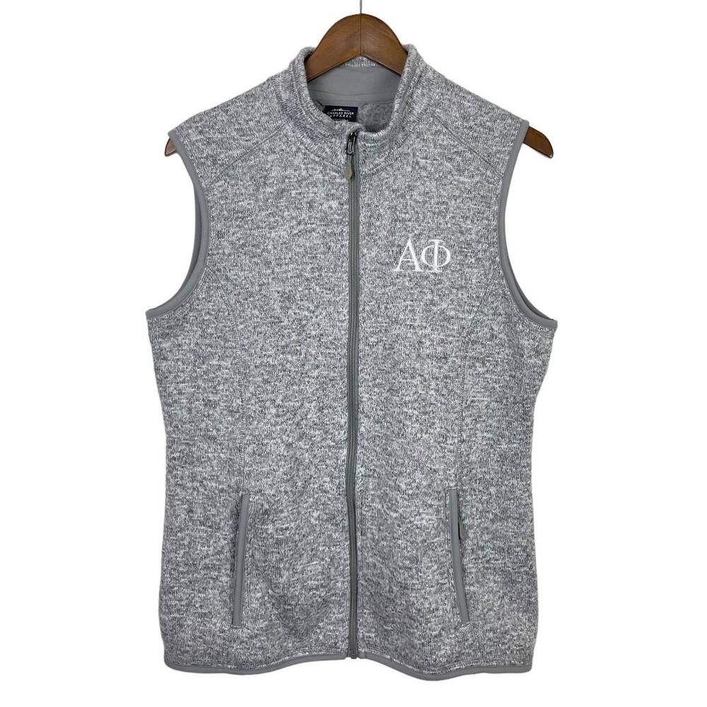 Charles River Apparel | Alpha Phi Fraternity Collegiate Full Zip Sweater Vest